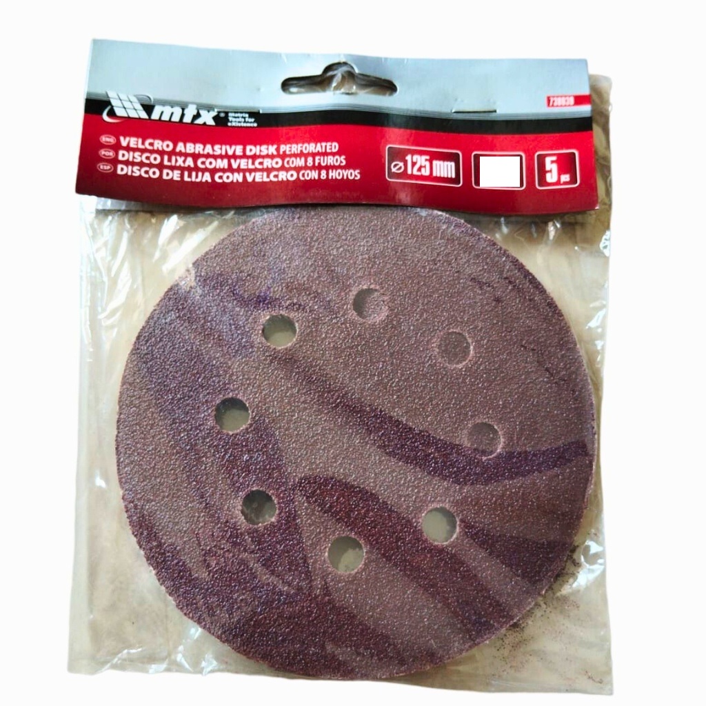 DISCO DE LIXA  4.1/2 C/ VELCRO PLUMA 060 EMB C/ 05 UN ref. 026090