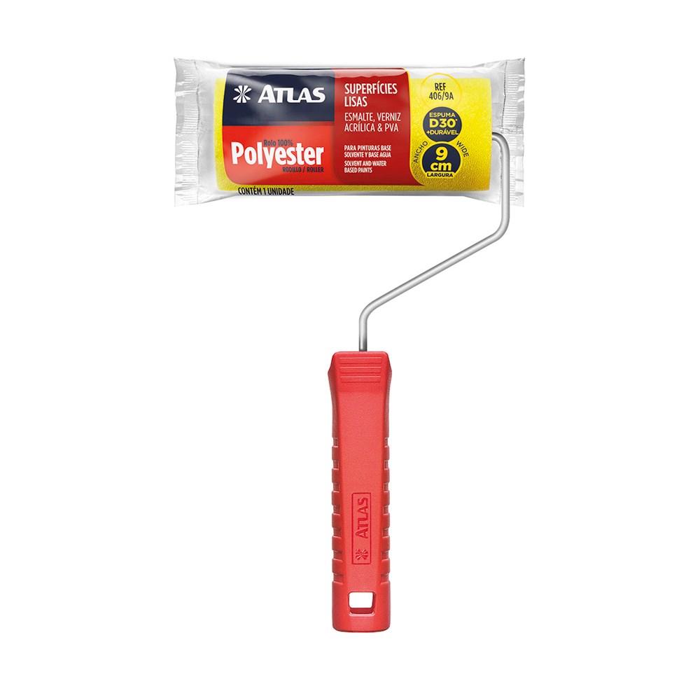 ROLO PINTURA ATLAS POLIEST. AMARELO 09 406/9A ref. 026150