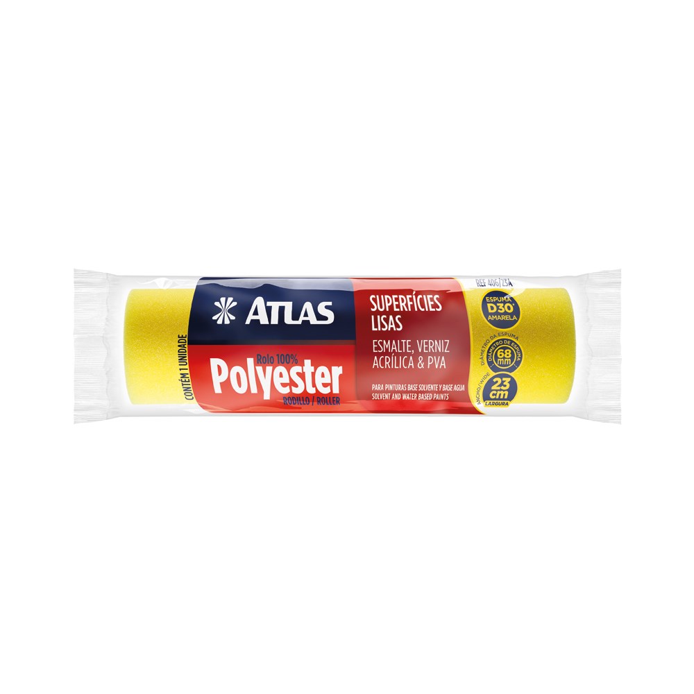 ROLO PINTURA ATLAS POLIEST. AMARELO 23 406/23A ref. 026153