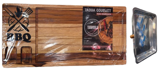 TABUA  CHURRASCO COM BANDEJA BBQ ref. 026257