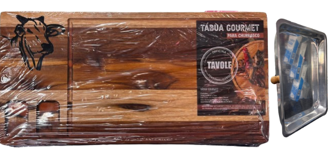 TABUA  CHURRASCO COM BANDEJA CABECA DE BOI ref. 026258