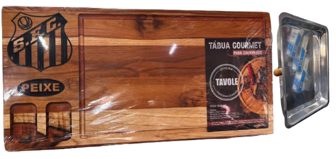 TABUA  CHURRASCO COM BANDEJA SANTOS ref. 026262