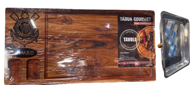 TABUA  CHURRASCO COM BANDEJA CORINTHIANS ref. 026263