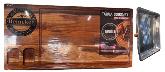 TABUA  CHURRASCO COM BANDEJA HEINEKEIN ref. 026265