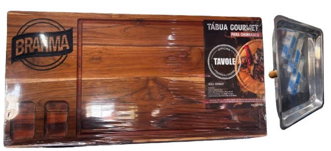 TABUA  CHURRASCO COM BANDEJA BRAHMA ref. 026267
