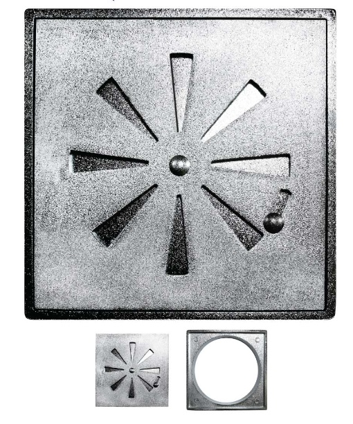 GRELHA ALUMINIO C/CAIX.RET.010X010 QUAD C/FECHAMENTO ref. 026298