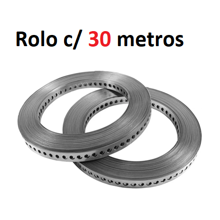 FITA DE ACO PERFURADA 040 X 17X 30 MT CAIXA ref. 026691