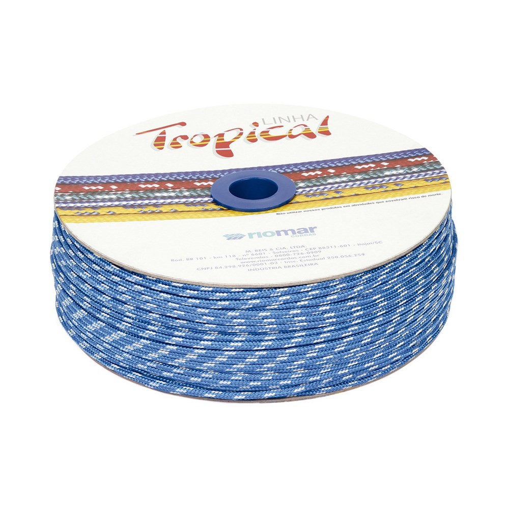 CORDA POLIPROPILENO COLORIDA 06 MM ROLO APROX. 165MT ref. 026729