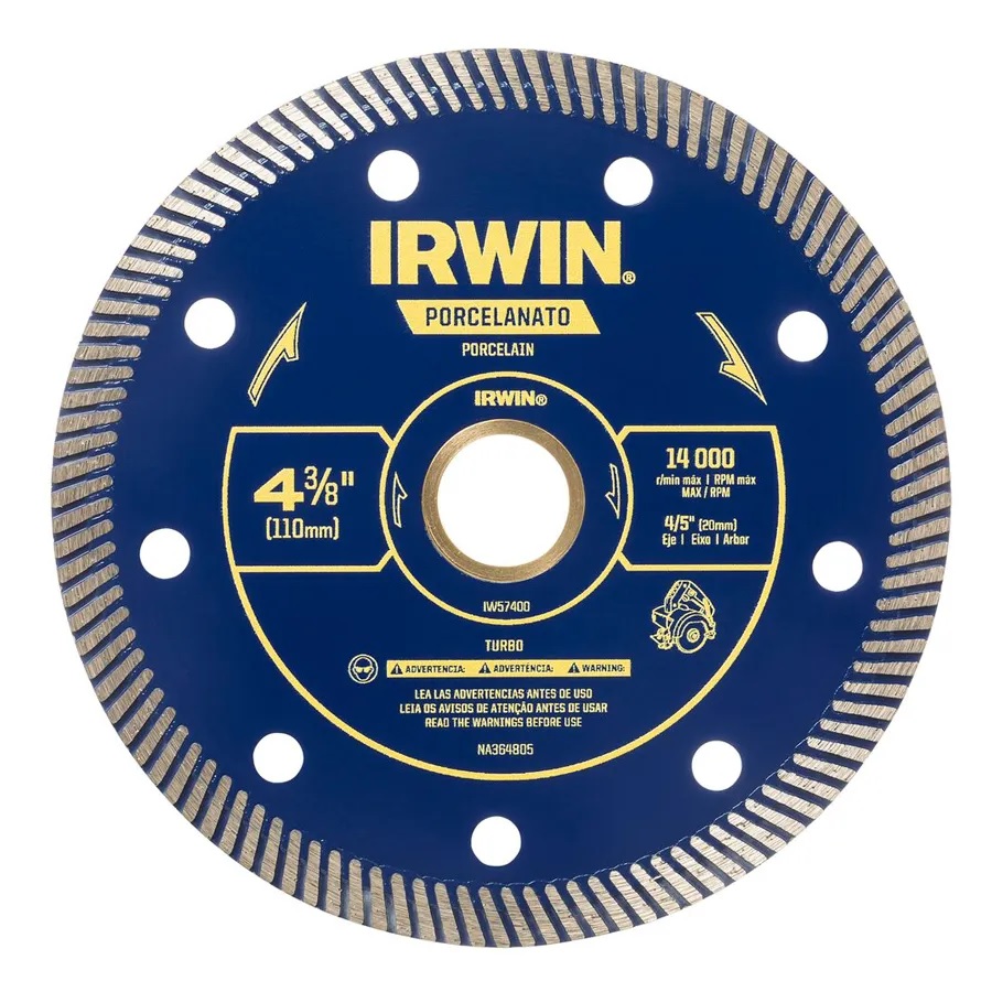 DISCO CORTE DIAM.  4.3/8 TURBO PORCELANATO AZUL ref. 026804