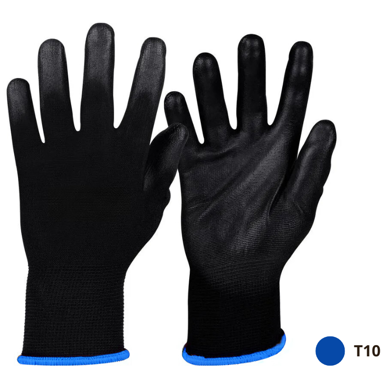 LUVA PROTECAO PU PRETA D MULTITATO XG T10 AZUL ref. 026818