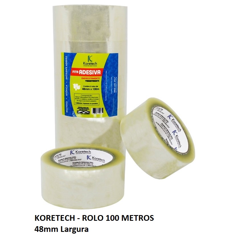 FITA EMBAL.TRANSPARENTE 48MMX100MT KORETECH ref. 026826