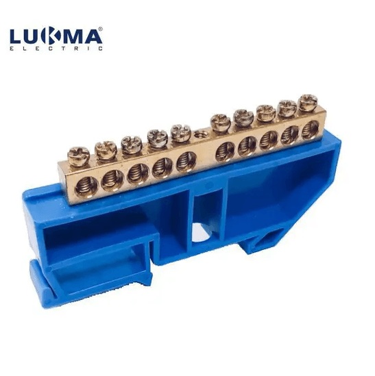 BARRAMENTO C/ SUP. TRILHO NEUTRO 10 TERM. AZUL ref. 026841