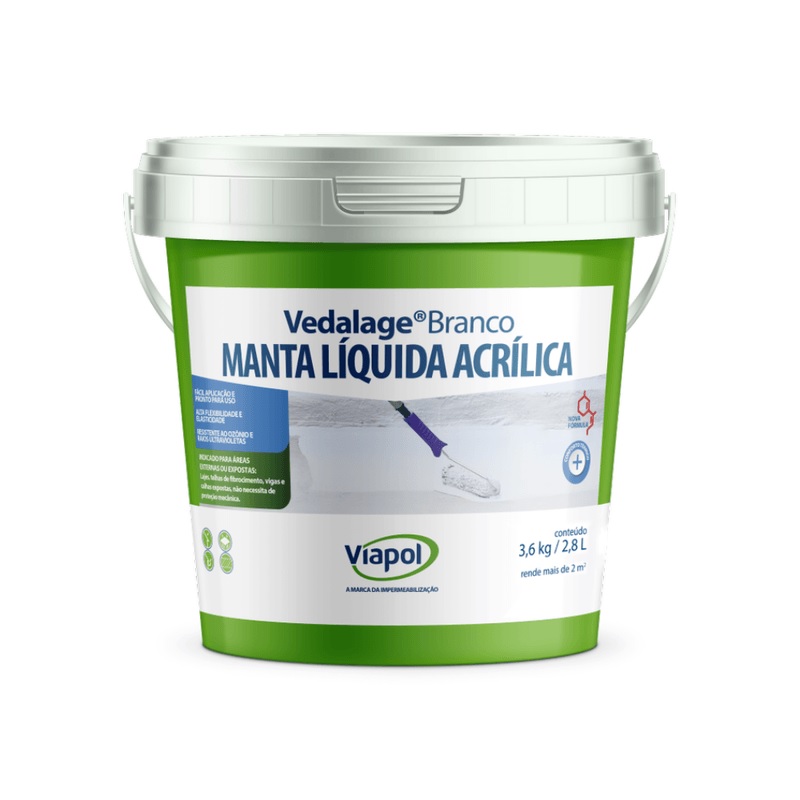 VIAPOL VEDALAGE BRANCO MANTA LIQUIDA GALAO 3,6 KG ref. 026844
