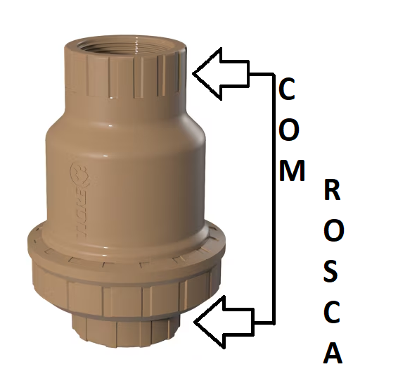 VALVULA RETENCAO ROSCAVEL AGUA 1.1/4  UNIVERSAL ref. 026872
