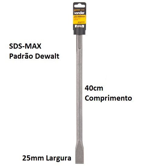 TALHADEIRA SDS-MAX VONDER 20X400MM (DEWALT) ref. 026921