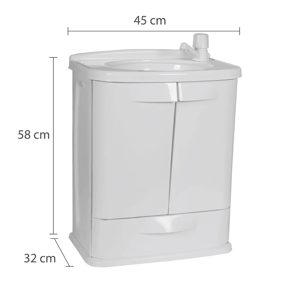 GAB. BANH. ASTRA C/LAVAT.PLAST.BRANCO GAB5 FIT ref. 027284