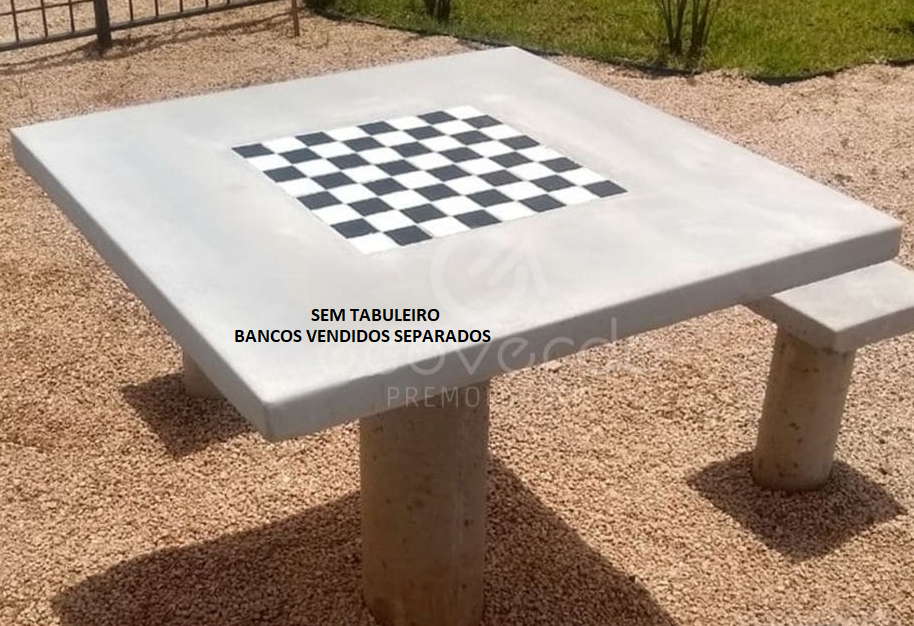 MESA CONCRETO QUADRADA SEM TABULEIRO 90X90X5/1M ref. 027308