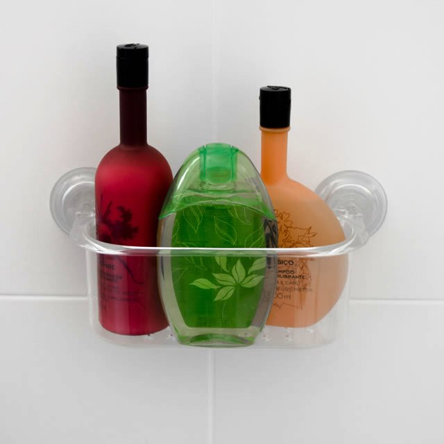 PORTA SHAMPOO ASTRA C/ VENTOSAS AV/PO CRISTAL ref. 06.0252