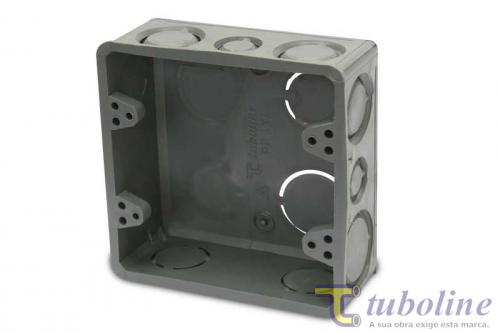 CAIXINHA LUZ 4X4 TUBOLINE P.V.C CINZA ref. 12.0773