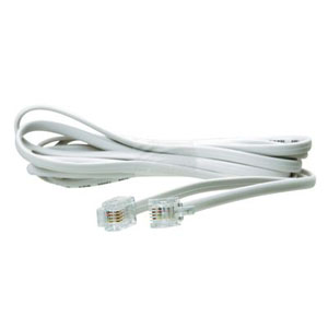 EXTENSAO P/ FONE CABO LISO RJ11 BRANCO 5 MT ref. 12.0870