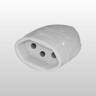 PINO FEMEA 3 FUROS 20A 2P+T BRANCO 1612 ref. 12.1060