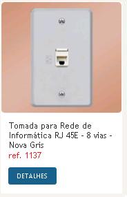 CONJ.M.FAME 1 TOMADA RJ45 INF. 1137 ref. 12.1800