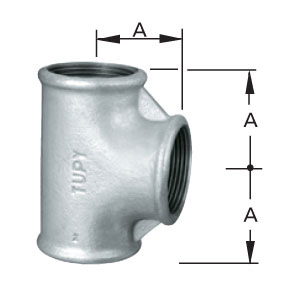 TUPY TEE      FERRO GALV. E 1 X 1 ref. 018859