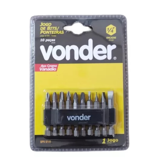 CHAVE PONTA BIT JOGO PONTEIRAS 50MM 10PC ref. 14.0162
