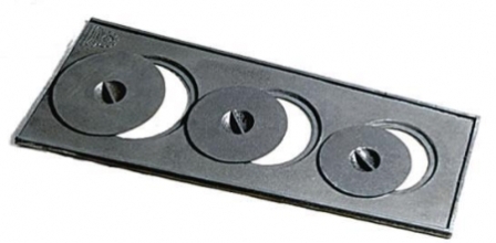 CHAPA FOGAO 3 BOCAS 23.5X19.5X58 ref. 14.0835