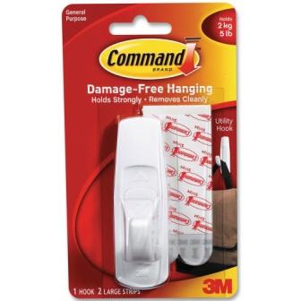 GANCHO ADESIVO 3M COMMAND 2,3KG CARTELA C/ 1UN ref. 14.1015