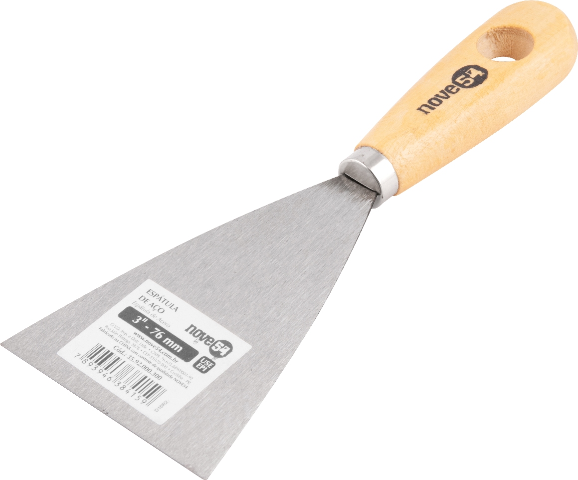 ESPATULA PINTURA ACO LISA CB MADEIRA     3        NOVE54 ref. 14.1167