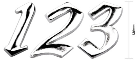 ALGARISMO ALUMINIO RESID.ELEGANCE MEDIO N. 1 ref. 022279