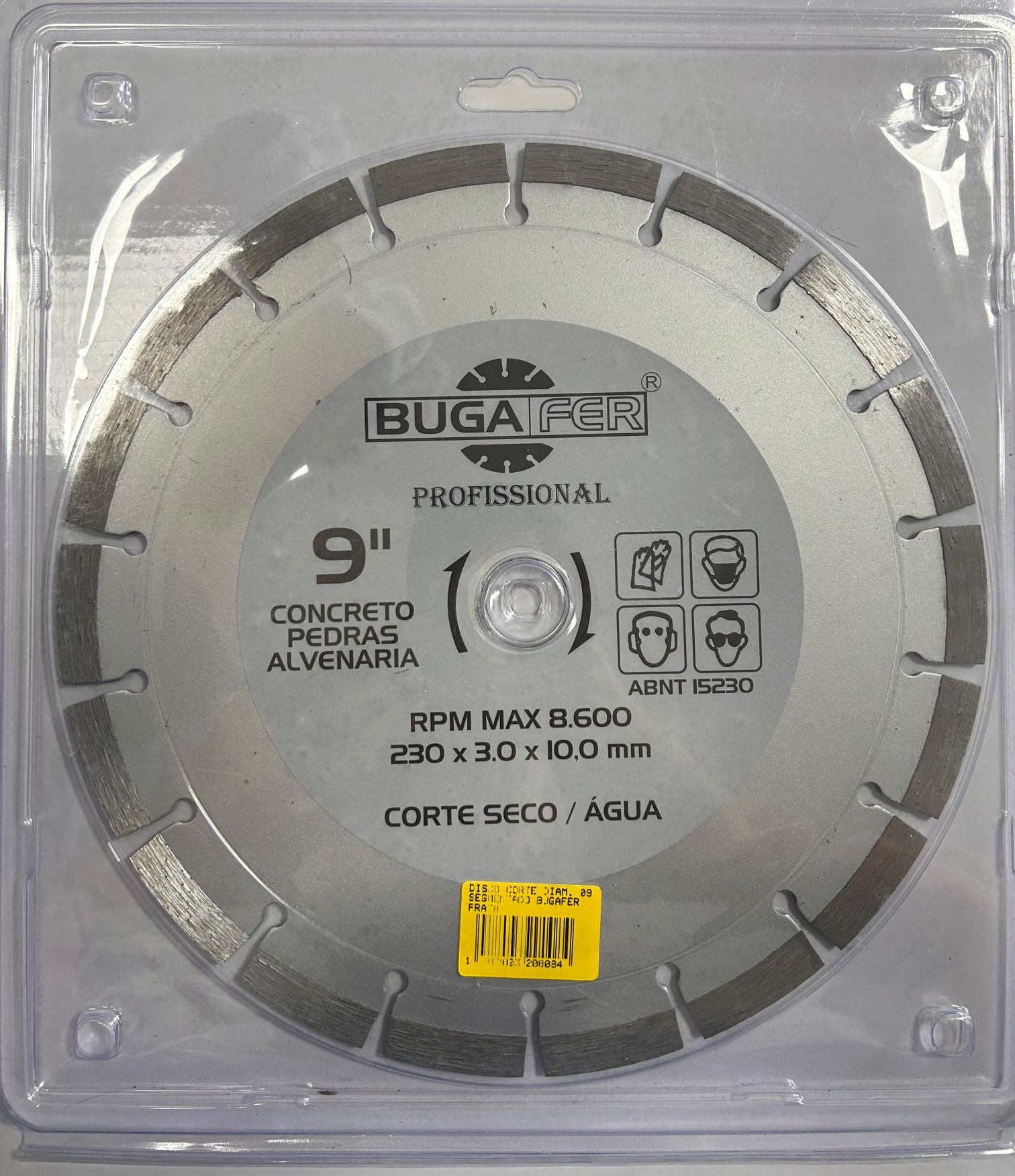 DISCO CORTE DIAM. 09 SEGMENTADO BUGAFER PRATA ref. 32.0008