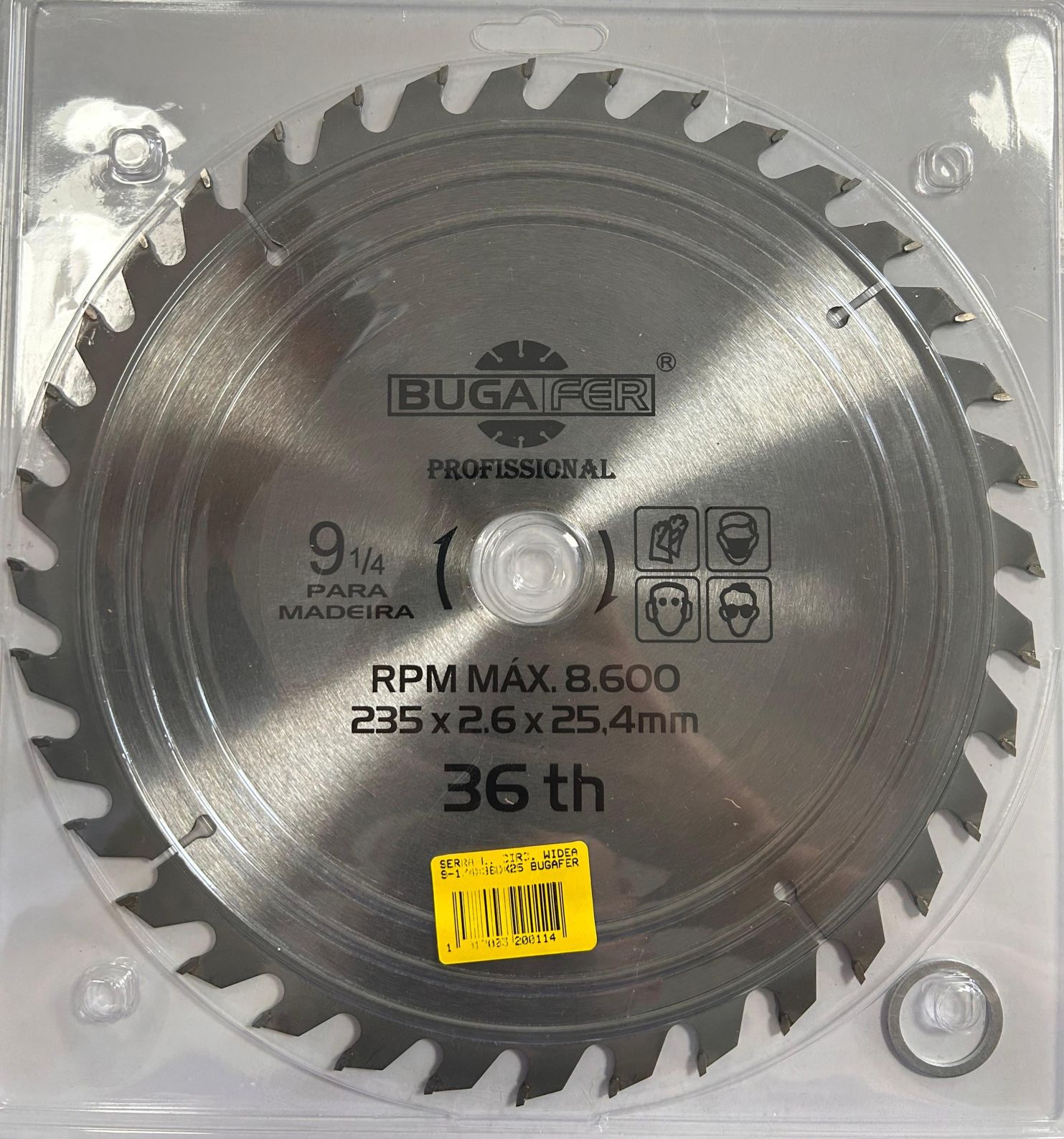 SERRA L. CIRC. WIDEA 9-1/4X36DX25 BUGAFER ref. 32.0011