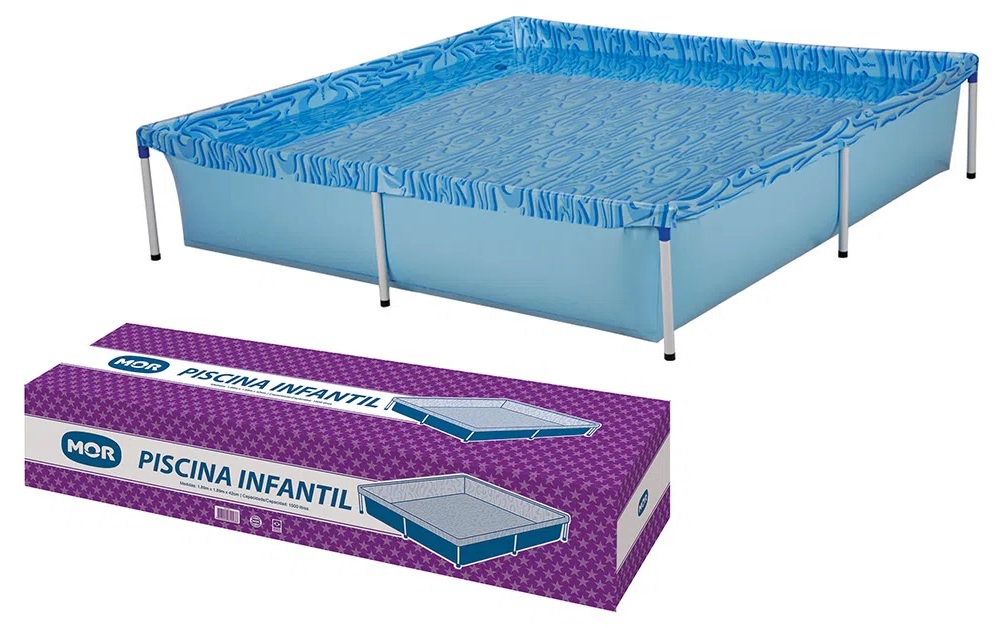 PISCINA INFANTIL 1500LTS 190X190 C/ PE DE METAL ref. 025011