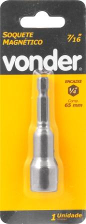 CHAVE SOQUETE MAGN. VONDER P/ PARAF. E 7/16 ref. 025584