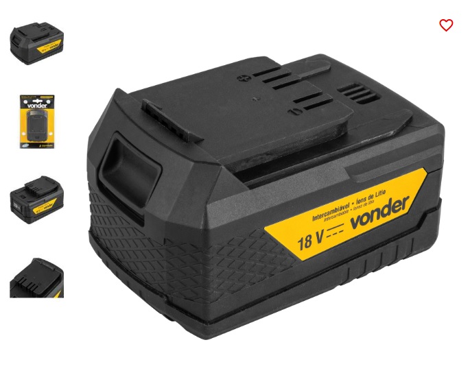 BATERIA P/ INTERCAMBIAVEL VONDER IBV 1804 4AH 18V LITIO ref. 026979