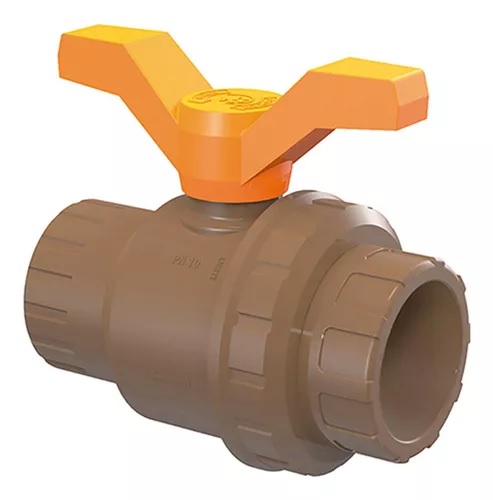 REGISTRO ESFERA PVC TIGRE E 1.1/2   50MM C/ UNIAO ref. 09.9020