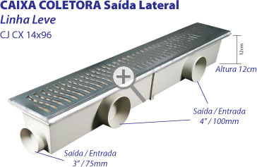 CAIXA PLUVIAL P.V.C C/GRELHA 15X100 ref. 13.0513
