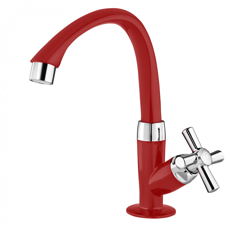 TORNEIRA PL. TIGRE CROSS B.MOV. LAVAT. VERMELHA ref. 023714