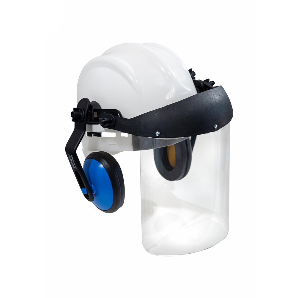 CAPACETE SEG. COM ABAFADOR E VISEIRA BRANCA ref. 024146