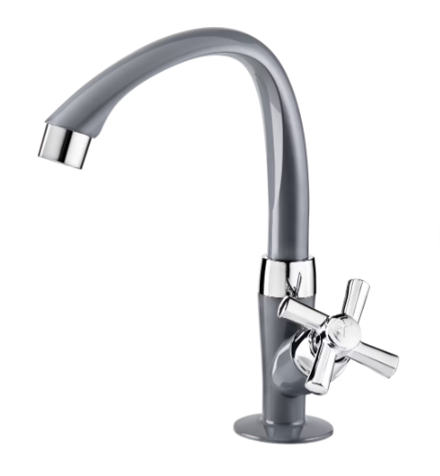 TORNEIRA PL. TIGRE CROSS B.MOV. LAVAT. CINZA ref. 026524