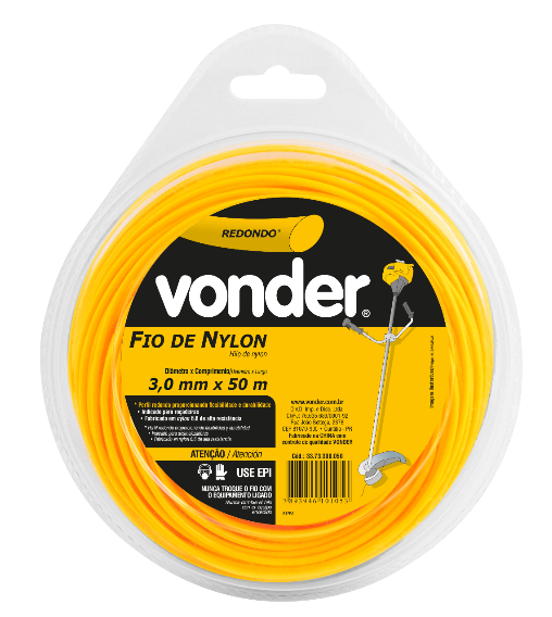 FIO NYLON P/ APARADOR GRAMA  3.0MM 50 METROS ref. 026926