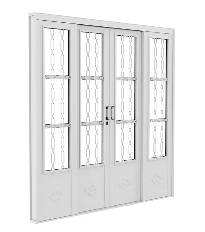 PORTA ACO BRANCO INOVE CORRER 215X200 ELLO ref. 2959