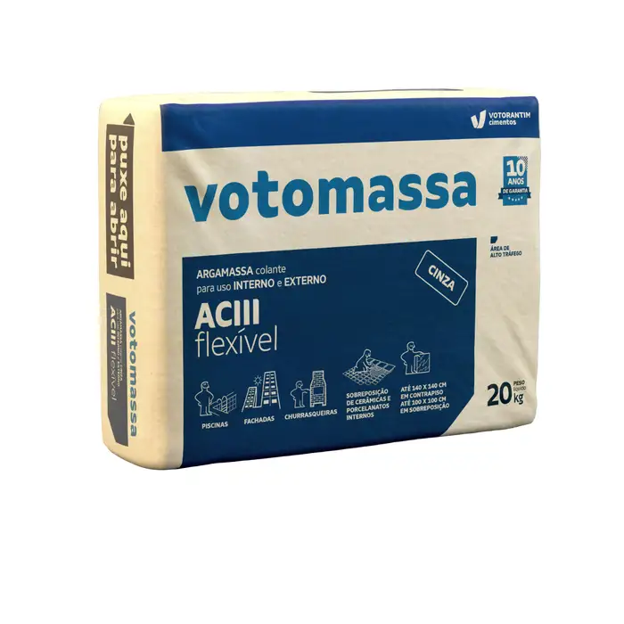 ARGAMASSA  VOTOM.AC -III  FLEXIVEL CINZA 20KG ref. 027368