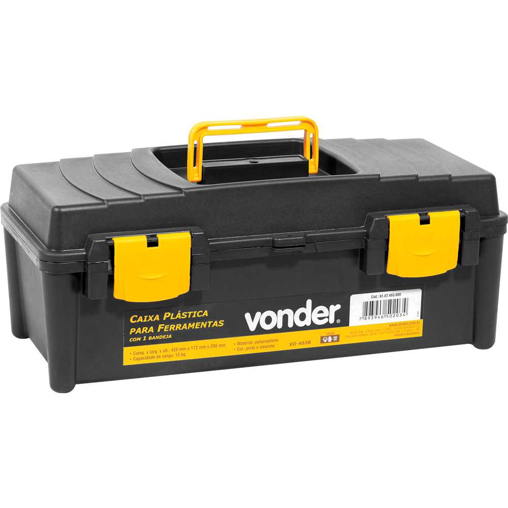 CAIXA FERRAMENTA PVC BOX VD 4038 VONDER ref. 027386