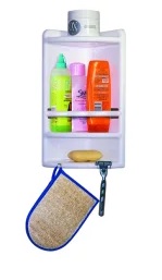 PORTA SHAMPOO CANTO P/ BANHEIRO 34X21 BRANCO ref. 09.0169