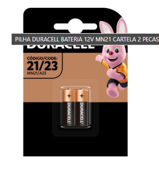 PILHA ALC.MOD- 12V MN21 / A23 MINI C/02 DURACELL ref. 12.1266