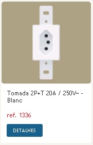 CONJ.SEM ESPELHO 1 TOMADA 20A        1336 ref. 12.1299