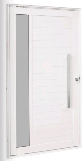 PORTA AL.BCO PIVOTANTE C/VIDRO PX POLIDO 1.14-D ref. 12345